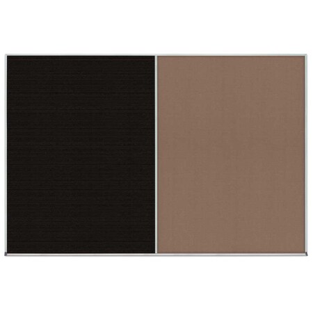 United Visual Products Enclosed Corkboard, 1 Door, 18"x24", 4" Fra UV3407-WHITE-DBURGU